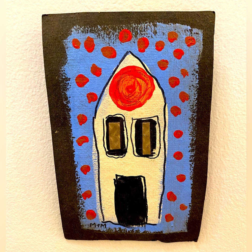 Art- house on thick paper